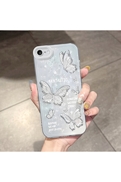 Hontinga iPhone 7/8/Se 2020 2022 Compatible Transparent Anti Fall Butterfly A...