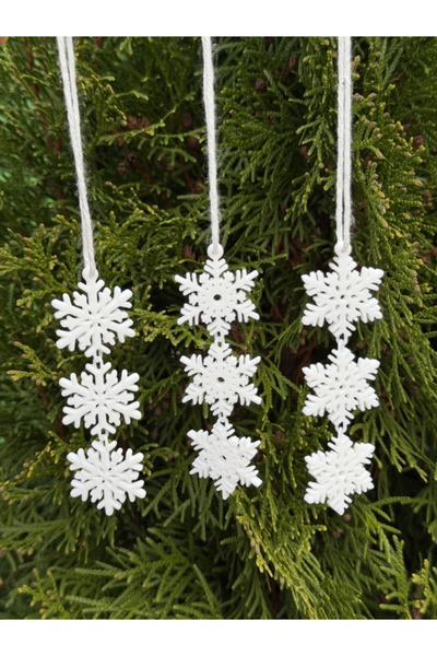 Laraheiser مجموعة زينة شجرة عيد الميلاد على شكل ندفة الثلج مكونة من 9 قطع - ت...