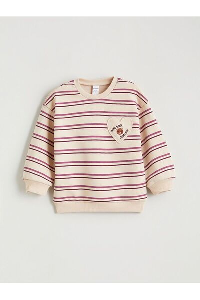 LC Waikiki Hanorac pentru fetiță cu dungi LCW Kids Crew Deck