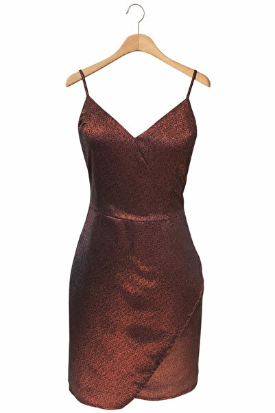 GlamarouX 3638 Sim Jakar Kirmizi Askili Abiye Elbise