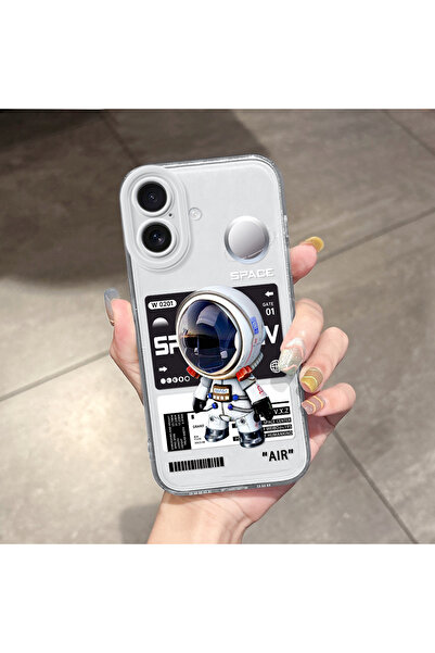 Hontinga غطاء هاتف شفاف متوافق مع آيفون 16 مع حماية للكاميرا ووسادة هوائية عل...