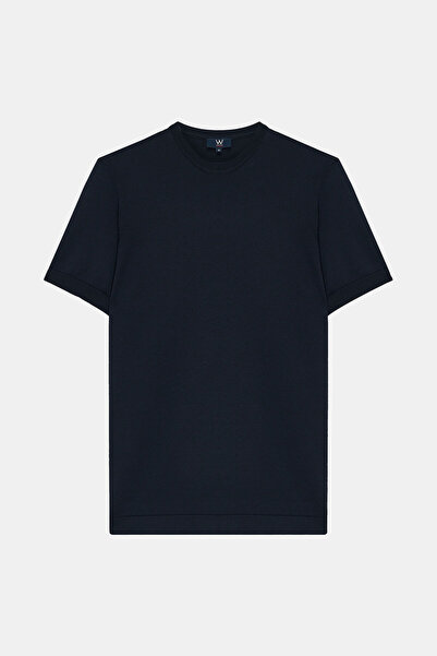 W Collection Dark Blue Crew Neck T-Shirt