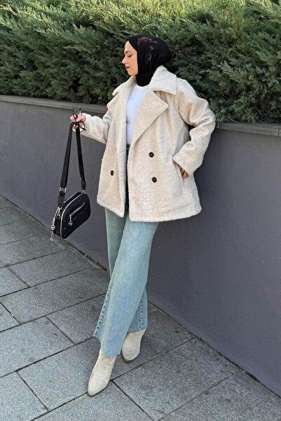 lamelif Beard Fabric Coat Beige