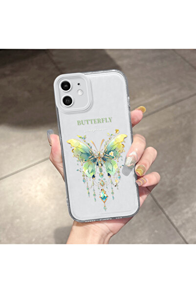 Hontinga iPhone 12 Compatible Transparent Anti Fall Butterfly Airbag Soft Sil...