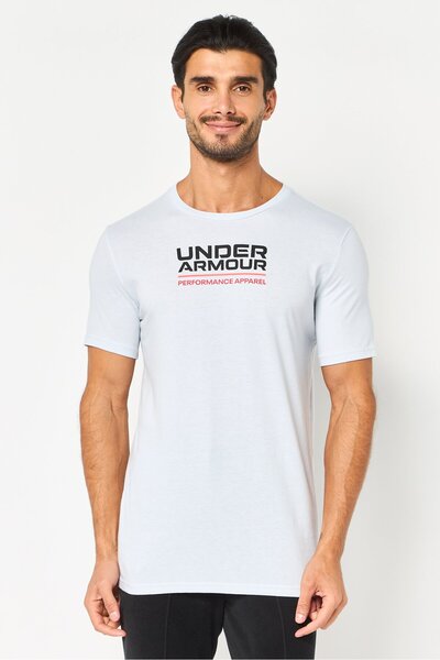 Under Armour Men Loose Fit Short Sleeve Training T-Shirt, Light Grey