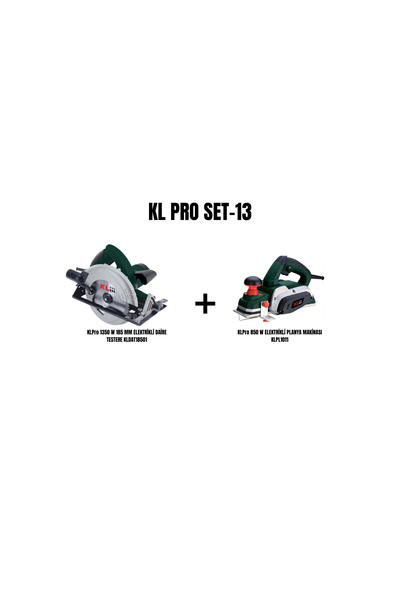 KLPRO Set-13 (1350 W 185 MM ELEKTRİKLİ DAİRE TESTERE+850 W PLANYA MAKİNASI )