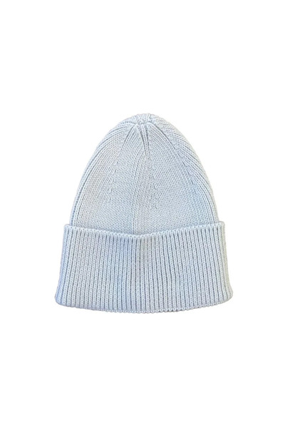 BLACK MODBLACK Children's Woven Knitting Beanie - White