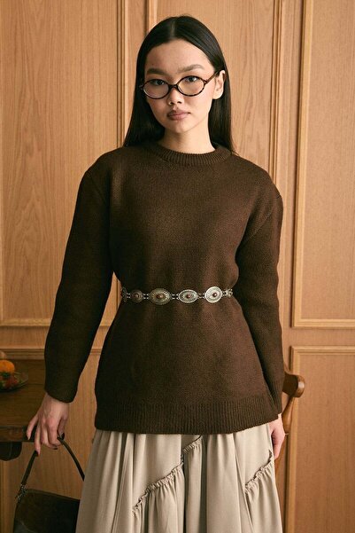 Ceylan Otantik Bitter Brown Knitwear Sweater