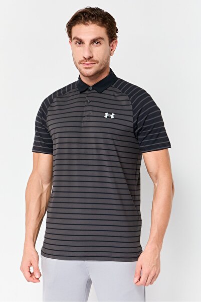 Under Armour Men Loose Fit Short Sleeve Iso-Chill Outdoor Polo Shirt, Dark Grey