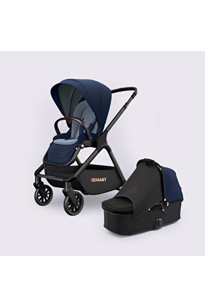 Hibobi Premium عربة أطفال قابلة للعكس بتصميم عصري، مزودة بإطار من سبائك الألو...