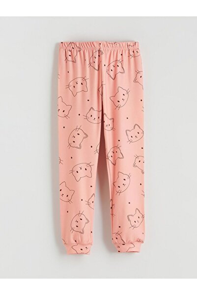 LC Waikiki LCW Kids Pantaloni de pijama pentru fete cu talie elastică