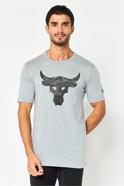 Under Armour Men Loose Fit Short Sleeve Outdoor T-Shirt, Heather Grey