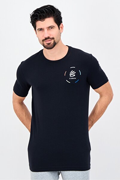 Under Armour x Curry Men Loose Fit Short Sleeve Outdoor T-Shirt, Black