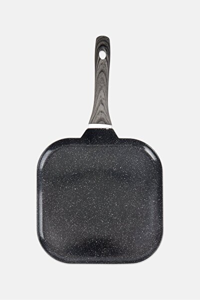 Alpine Cuisine Aluminum Nonstick Square Griddle with Cool Touch Handle Pan, Black