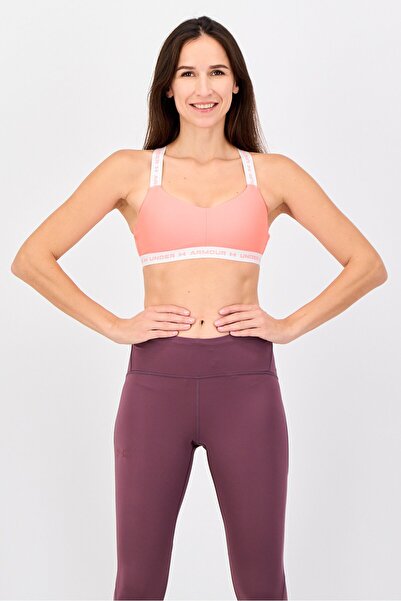 Under Armour Women Sportswear Fit Brand Logo Padded Training Sport Bra, Pink