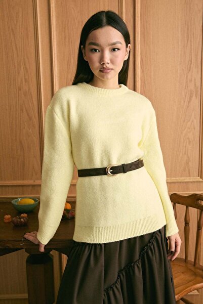 Ceylan Otantik Lemon Yellow Knitwear Sweater