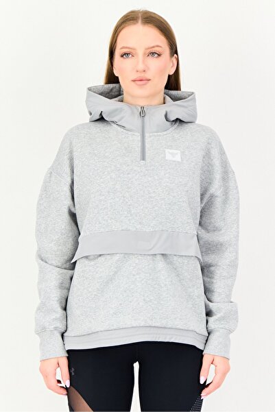 Under Armour x Project Rock Women Loose Fit Long Sleeve Outdoor Hoodie, Grey