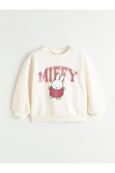 LC Waikiki LCW Kids Miffy cu imprimeu Hanorac gros pentru fete tricou