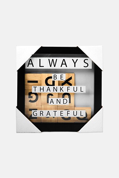 Crystal art istanbul Always Be Thankful And Grateful Embossed Design, Black