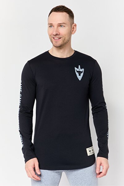 Under Armour x Project Rock Men Loose Fit Long Sleeve Outdoor T-Shirt, Black