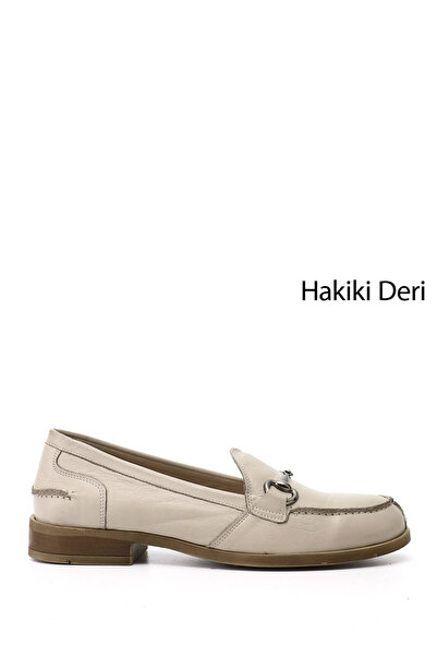 GÖNDERİ(R) Pantofi de damă, bej, cu cataramă antică, din piele naturală