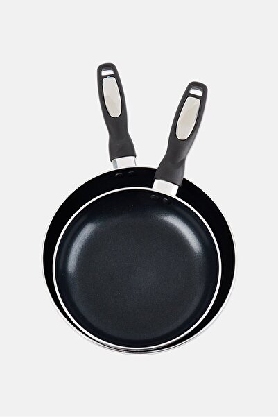 Alpine Cuisine Non-Stick 2 Pcs Fry Pan Set, Black