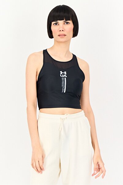 Under Armour Women Sportswear Fit Sleeveless Training Crop Tank Top, Black