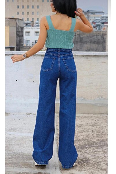 jsshop collection New Season High Waist Loose Wide Leg Women's Palazzo Jeans