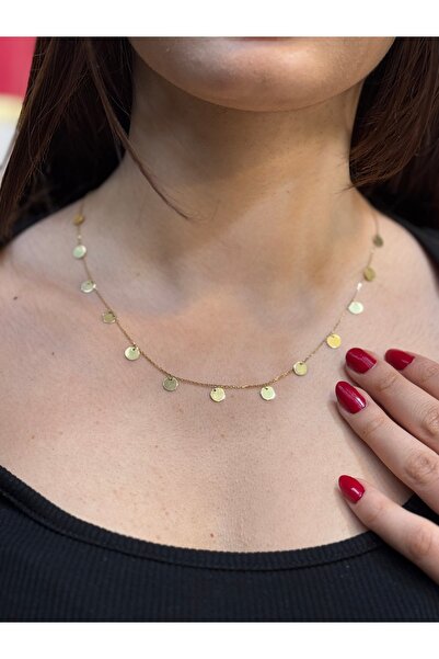 Yazıcıoğlu Kuyumculuk 14 Ayar Altın Pullu Kolye