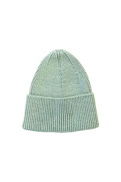 BLACK MODBLACK Women's Woven Knit Beanie - Light Green