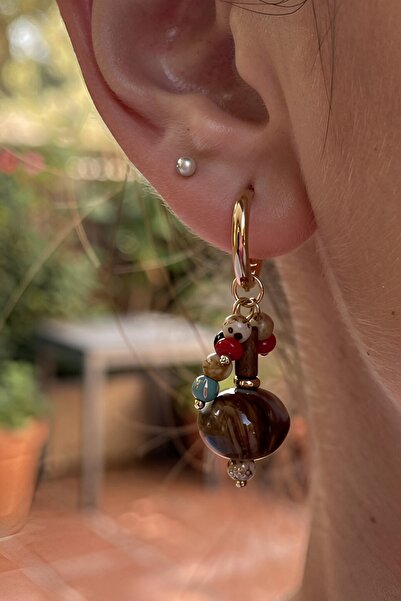 TAKIŞTIR Karışık Renk Sallantılı Küpe (Çift)