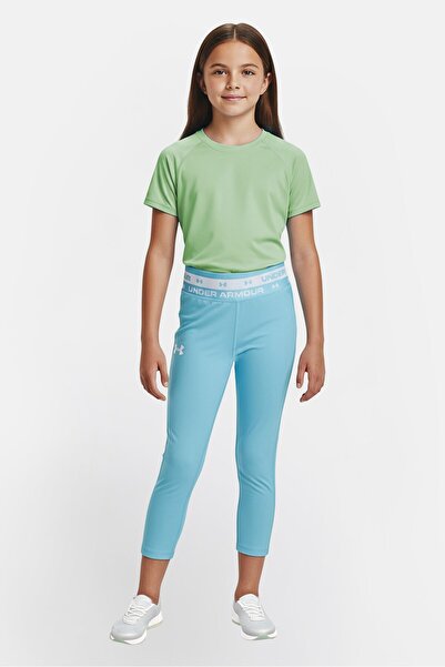 Under Armour Kids Girl Brand Logo Training Leggings, Sky Blue