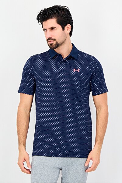 Under Armour Men Loose Fit Short Sleeve Outdoor Polo Shirt, Navy