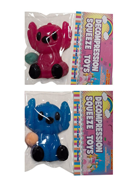 HOŞGARDENS Stitch Stiç Mavi,Pembe MojMoj,Sukuşi,Squishy,Stres Oyuncağı Jel 10...