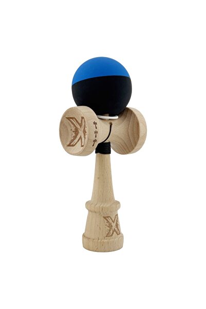 Flippy Kendama X Original, Professional, Flippy, Rubber Grip, KING SIZE V3, Bicolor Blue/Black
