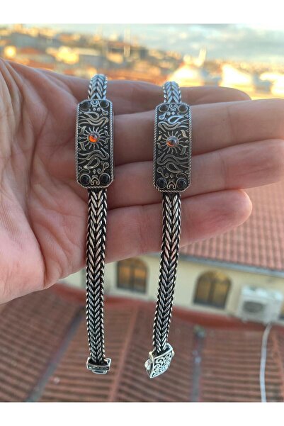 Omar MARDİN HASIR EL İŞİ GÜNEŞ SEMBOLÜ ERKEK BİLEKLİK