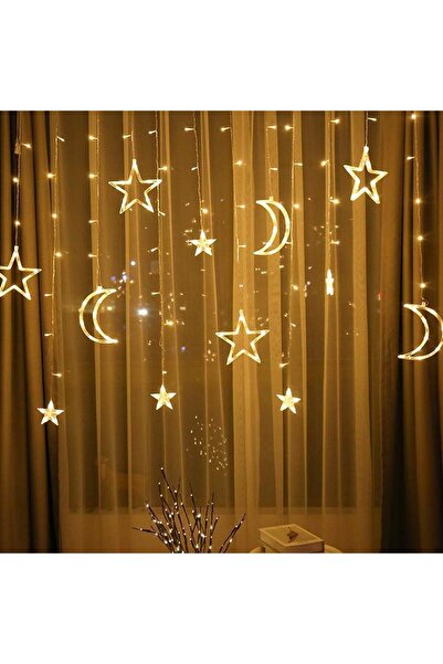 festive مصباح رمضان بطول 3.5 متر لتزيين المنزل، مصباح LED على شكل نجمة وهلال
