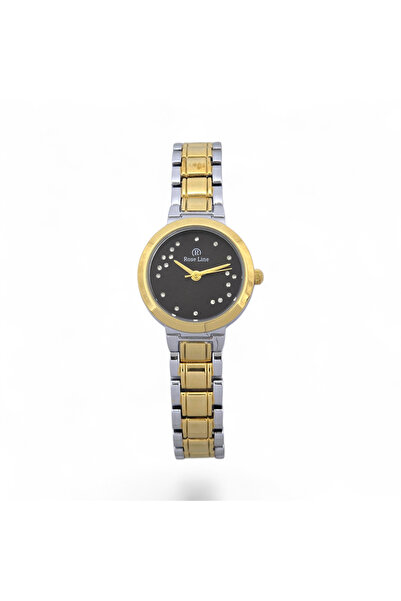 Roseline Rose Line Women's Luxury Watch - Gold Dial with Crystals - Modern "Stardust" Design