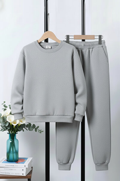 YA KO KİDS Σετ αθλητικής φόρμας για αγόρια με επένδυση fleece νήματα, χοντρό,...