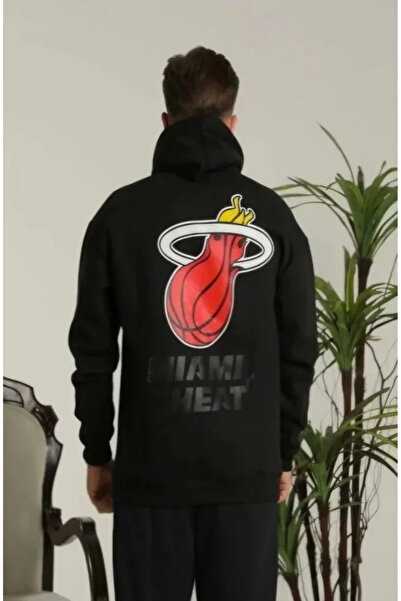 JANES Unisex Hooded Printed Sweetshirt - Black