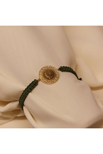 TAHAN MÜCEVHERAT Yeşil ipli Çeyrekli Bileklik