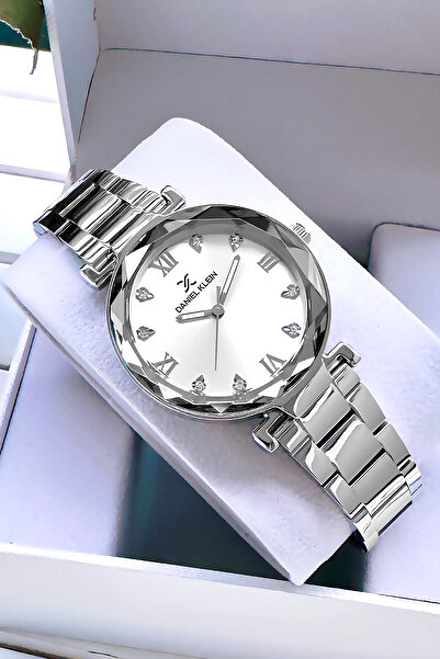 Daniel Klein Cutting Glass Original Women Wristwatch Waterproof Silver Color Steel Band - Bracelet Gift Dkby2055C3