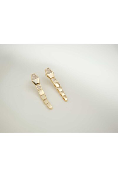 ATELİER TUĞBA Kp109 Geometric Long Shape Earrings