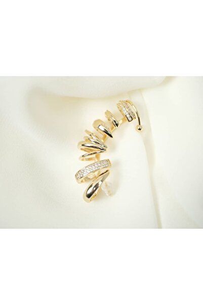 ATELİER TUĞBA Kp105 Multi-Look Gold Single Hole Earring