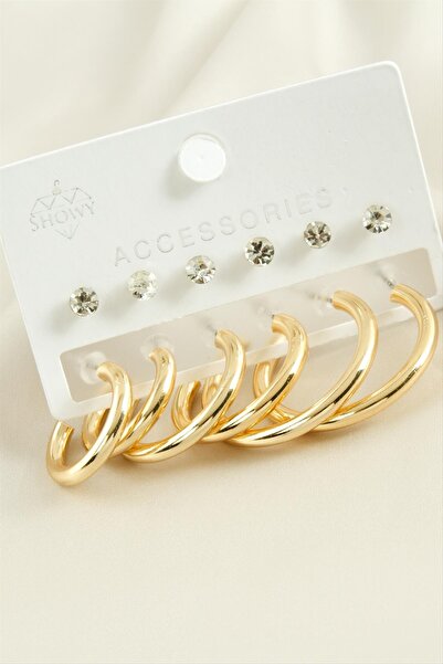 ZERO LAND حلقات أنبوبية مرصعة بالأحجار من إس بي تي آر إن إس (114417) أقراط - ...