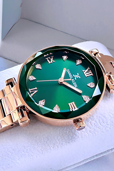 Daniel Klein Cutting Glass Original Women Wristwatch Waterproof Rose Color Steel Band - Bracelet Gift Dkby2055C4