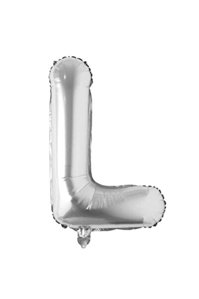 Italo L Alphabet Letter Foil Balloon, 16-Inch Size, Silver