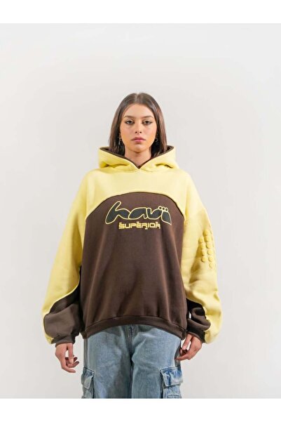 SWAG هودي شتوي سميك بلونين ودبل كاب - بني