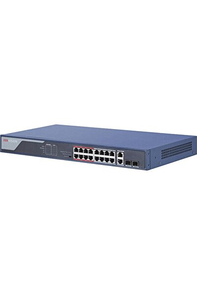 Hikvision محول شبكة ذكي قابل للإدارة DS-3E1318P-EI بـ 16 منفذ 10/100 مع تقنية...