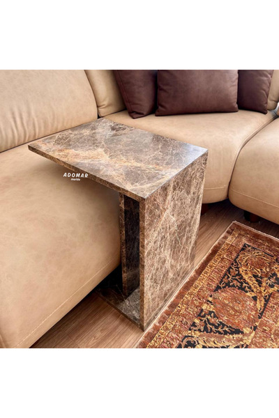 adomarmarblehandmadeandluxury Emperador Mermer Yan Sehpa